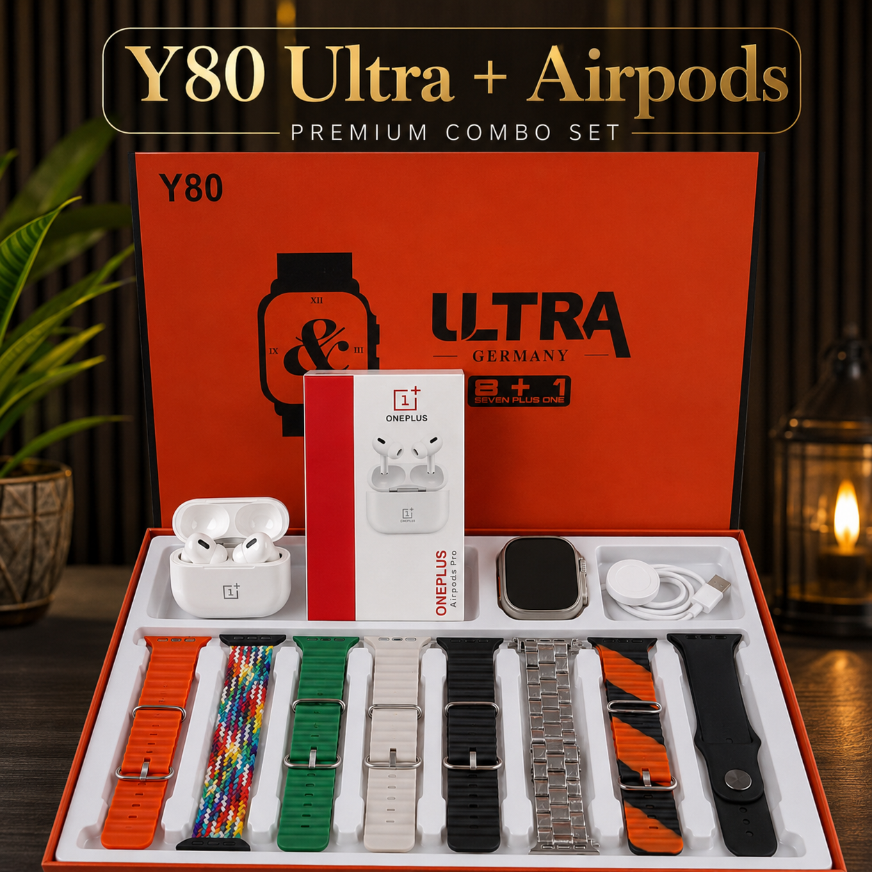 Y80 Ultra Watch & Airpods