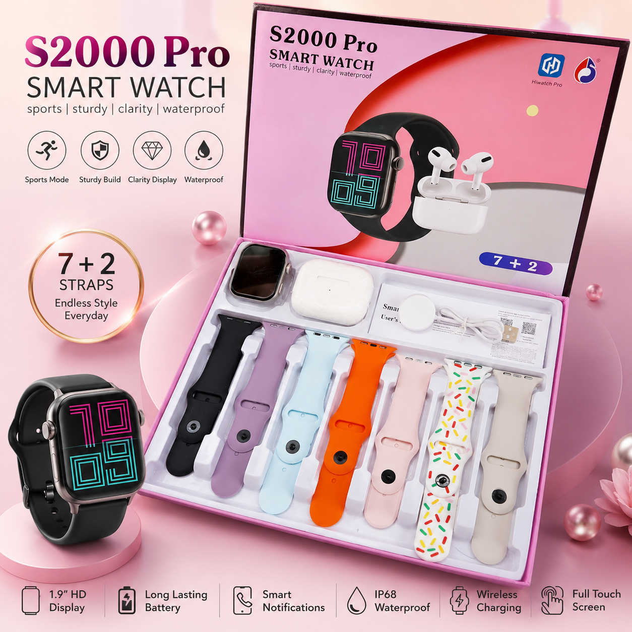 S2000 Pro Smartwatch + Airpods